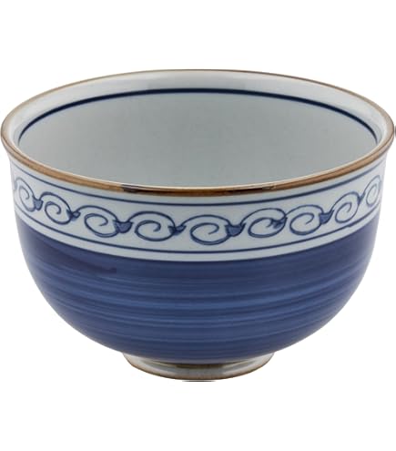 Amazon｜丼 : 有田焼 唐草 軽々多用丼(青) Japanese Bowl Pottery/Size