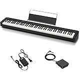 【Amazon限定】カシオ(CASIO) 電子ピアノ CDP-S105BK ハンマーアクション88鍵盤 軽量＆コンパクトで持ち運びに便利 付属アダプタはもちろん単3電池6本でも使用可