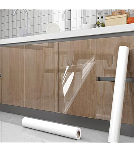 Clear Wall Protector Contact Paper Self Adhesive Oil Proof Waterproof Sticker Kitchen Backsplash Wall Protector Vinyl Film Removable Heat Resistant - View #5
