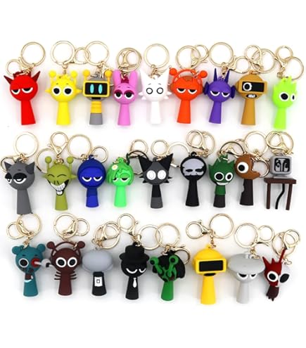 キャラクターアクリルキーホルダー7個セット 二個セット 大人気 Sprunki スプランキー アクリル キーホルダー