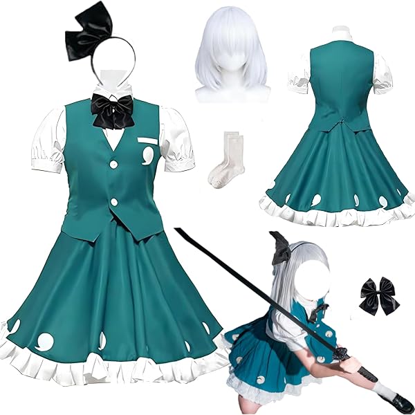Amazon.co.jp: LUCKYCOS 魂魄妖夢 こんぱく ようむ 東方 コスプレ 衣装