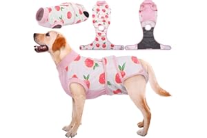 Kuoser Recovery Suit for Dogs Cats After Surgery, Professional Pet Recovery Shirt Dog Abdominal Wounds Bandages, Substitute E-Collar & Cone,Prevent Licking Dog Onesies Pet Surgery Recovery Suit