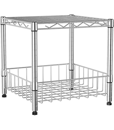 Amazon.co.jp: シェルフ ワゴン 2段 W90.7×D45.7×H159cm ネット付き 耐