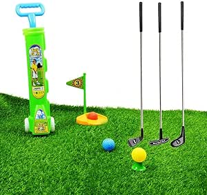 Amazon 秋の屋外の子供のゴルフセット プラスチッククラブゴルフの遊びセット子供のためのおもちゃ屋内スポーツゲーム子供の幼児24 インチ ゴルフ おもちゃ