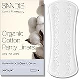 SANDIS Feminine Pad for Women - 100% Organic Cotton Ultra Thin for Periods Menstrual Pads Sanitary Napkins Super Absorbency L