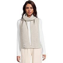 UGG womens Chunky Rib Scarf, Light Grey, One Size : Amazon.com.au