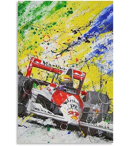Amazon.co.jp: アイルトンセナF1レーシングチャンピオンポスター 印刷
