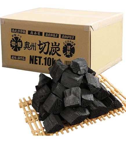 Amazon.co.jp: 茶道炭 炉用 4手前組炭 : スポーツ＆アウトドア