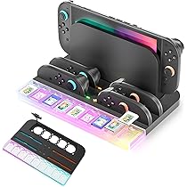 【コントローラー2つ+充電スタンド付】Nintendo Switch グレー Nintendo Switch 2 ジョイコン用 充電スタンド スイッチ2 急速