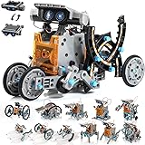 KIDWILL Solar Robot Kit for Kids, 14-in-1 Educational STEM Science Toy, Solar Power Building Kit DIY Assembly Battery Operate