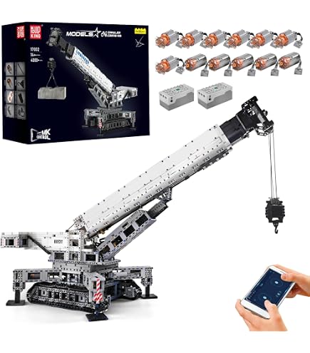 Amazon.co.jp: Mould King 17046 Technikクローラ式重型クレーンセット 