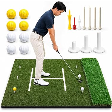 ゴルフマット 大型 ゴルフ練習マット H型マット 白線付き 100×150 Amazon | Roykaw ゴルフマット 大型 ゴルフ練習マット H型マット 白線