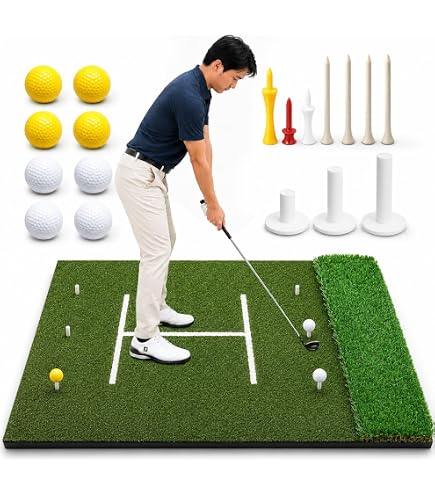ゴルフマット 大型 ゴルフ練習マット I 型マット 白線付き 100×150