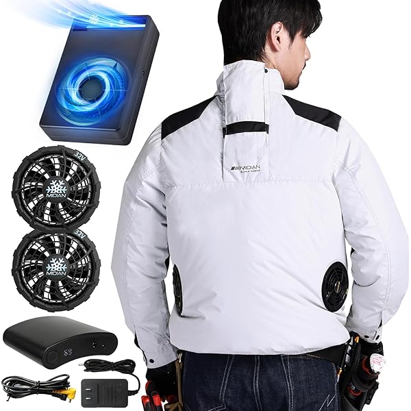 エアコン・ファン付き作業着セット 2枚組カバーオール エアコン・ファン付き作業着セット 2枚組カバーオール エアコン