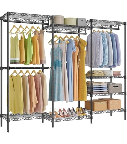 ハンガーラック 洋服ラック 大容量 HBOLUO 175*40*195cm Amazon｜HBOLUO パイプハンガー ハンガーラック 伸縮式衣類収納
