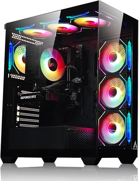 NEWLEAGUE ゲーミングデスクトップパソコン Core i7 14700F / RTX4070 SUPER / 32GB / NVMe SSD 2TB / 650W電源ユニット / Windows 11 Pro/WPS Office ミドルタワーモデル NGI714-RTX47650 (RTX4070 SUPER GDDR6X 12GB, ブラック) - 1