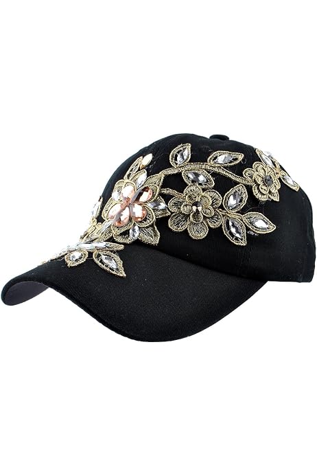 Elonmo Cute Big Flowers Womens Baseball 