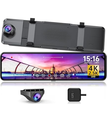 Amazon | Changer ドライブレコーダー ミラー型 【 4K+2.5K 伸縮式 Amazon | Changer ドライブレコーダー ミラー型 【 4K+2.5K 伸縮式