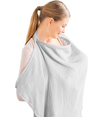 Produktbild von Wiegetuch Baby Bébé Au Lait Stillcape Nursing Cover Chateau Silver Stilltuch Für Unterwegs