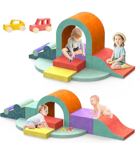 Amazon.co.jp: GiliMax おもちゃ ソフトブロック アスレチック