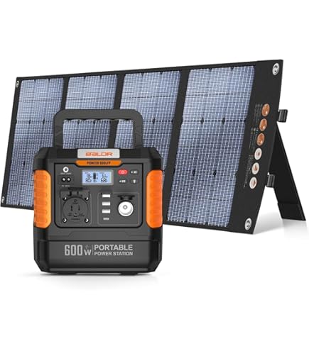 Baldr ポータブル電源 600W/520Wh&ソーラーパネルセット Amazon.co.jp: BALDR 600Wポータブル電源 120Wソーラーパネル セット