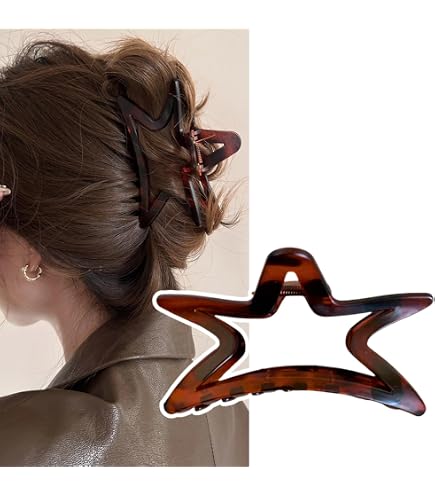 Amazon.co.jp: 星 バンスクリップ ゴールド シルバー ヘアクリップ 星