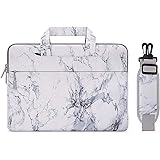MOSISO ラップトップショルダーバッグ 対応機種 MacBook Pro 16 インチ 2023-2021 M3 M2 M1 Pro/Max A2141/Pro 15 A1398、15-15.6 インチ ノートパソコン 、キャンバス 大理石の柄 