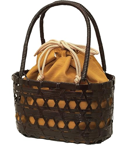 プラニー工房　黒竹籠バッグ プラニー工房 黒竹籠バッグ タイ最高峰の工芸品プラニー工房の竹籠