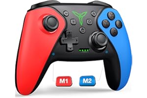 Switch コントローラー 背面ボタン付き スリープ解除 マクロ機能 スイッチ コントローラー 無線 switch プロコン ジャイロセンサー搭載 3階段TURBO 3階段振動 プロコン 1000mAh大容量 Switch/Lite/OLED/An
