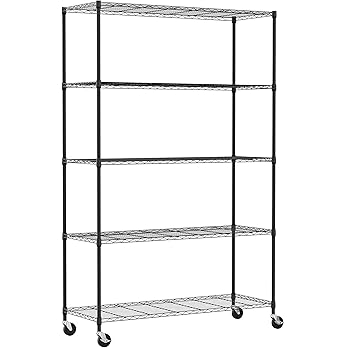 【3,779円】IZEUK スチールラック キャスター付き 5段 幅120cm×高さ195cm