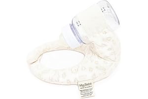 赤ちゃんの自己給餌クッション、赤ちゃんの自己給餌枕、授乳枕、哺乳瓶ホルダー, イルカのパターン, ドルフィンベージュ