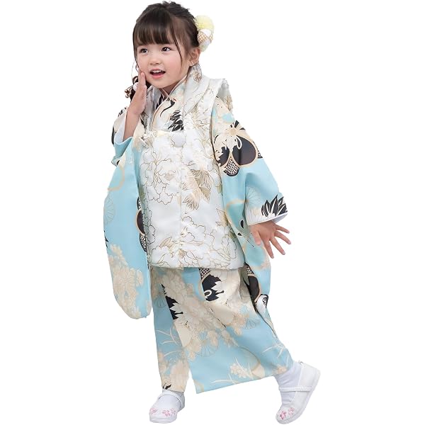 Amazon | [さらさ] 絞り柄 疋田柄 七五三着物 3歳女の子 被布コート