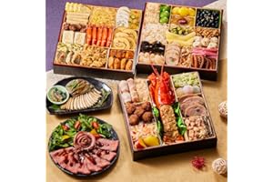 （12月31日着） 板前魂の富士 おせち 肉おせち 特大8.5寸重箱 和洋風 三段重 福良鮑（あわび） ローストビーフ付 5人前 45品目