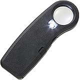 Phoenix 携帯ルーペ【倍率20倍】 精密作業に LEDライト／専用ソフトケース付き＜長期保証45日間＞拡大鏡 ルーペ