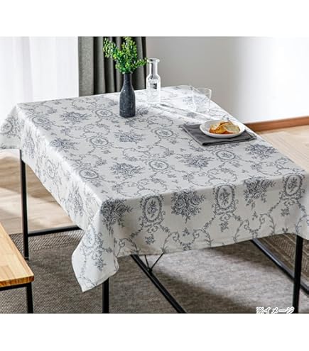 Amazon｜カインズ(CAINZ) テーブルクロス ルソラ ホワイト/グレー 130