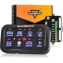 Amazon.co.jp: Auxbeam 8ギャングスイッチパネル BA80 自動調光機能 