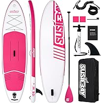 スタンドアップパドルボード ホワイト/ピンク Amazon | SUSIEBAY 空気注入式 スタンドアップパドルボード