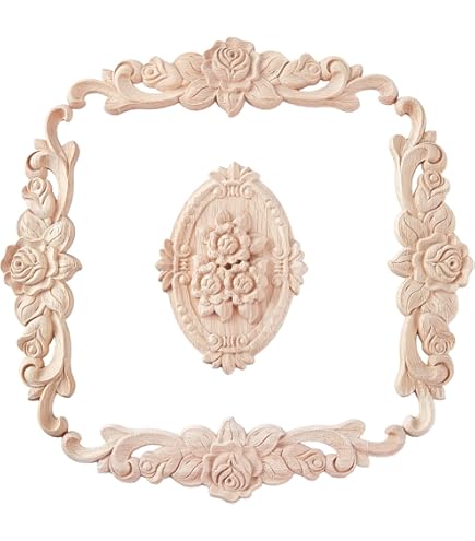 Amazon.co.jp: ウッドデコレーション 木製 ロココ調スティックモチーフ