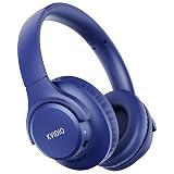 ワイヤレス ヘッドホン KVIDIO Bluetooth 6.0 65時間再生 40mm HD ドライバーユニット オーバーイヤーヘッドホン マイク内蔵 ヘッドホン 有線 無線 両用 遮音 密閉型 ハンズフリー通話可能 ブルートゥース ヘッドフォン ブラック (青)