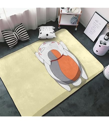 Amazon | 夏目友人帳 ニャンコ先生 猫 アニメ カーペット ラグ