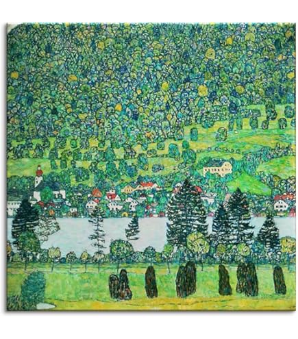 油絵　素晴らしいクリムトの風景画　美術アカデミー学生による完璧模写の本格的油絵 Amazon.co.jp: 美術大学の先生による手作りの油絵 ￥5K-200K