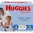 Huggies Ultra Dry Nappies Boys Size 4 (10-15kg) 18 Count