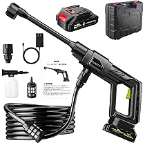 水圧洗浄機 充電式 6in1噴射モード15000mAh大容量バッテリー Amazon | 高圧洗浄機 コードレス 充電式 20000mAh大容量