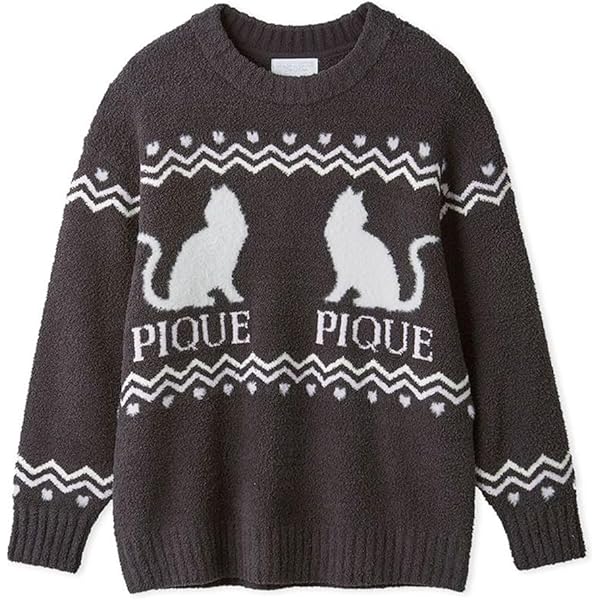 ベビモコ CAT ジャガード プルオーバー オフホワイト　タグ付き Amazon | ジェラートピケ レディース ベビモコCATジャガードプル