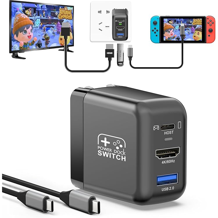 Amazon.co.jp: （Switch用） コンパクトドックアダプタ - Switch