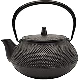 岩鋳 Iwachu 鉄瓶兼用急須 5型新アラレ 黒焼付 0.65L ホーロー無し 直火可 南部鉄器 12802