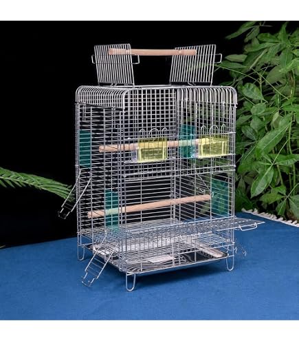 Amazon | Zekono鳥かご インコ おしゃれ ポータブルステンレススチール