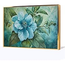 絵画 。壁掛け絵☆【きれいな女性ときれいな緑の植物】 Amazon.co.jp: 絵画 花と緑の葉インテリア 絵画 魅力的な花 油絵
