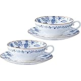 Noritake ノリタケ ティー カップ & ソーサー ( ペアセット ) 180cc ブルーソレンティーノ  2客  ボーンチャイナ P58043A/4562