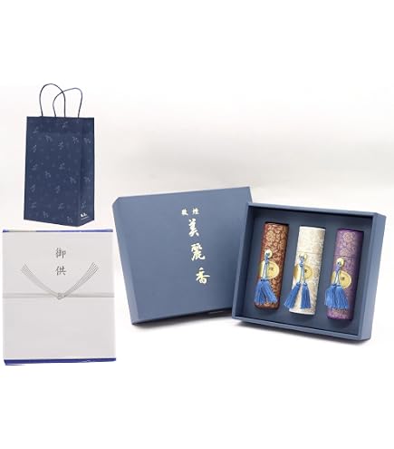 Amazon｜【美麗香三種香】お線香セット 煙の少ない微煙タイプ 沈香